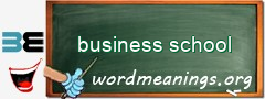 WordMeaning blackboard for business school